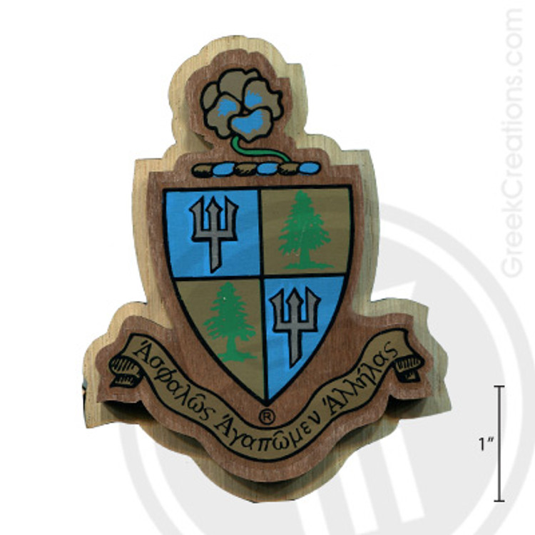 Delta Delta Delta Large Raised Wooden Crest