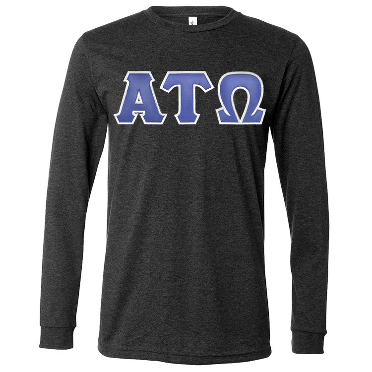 Fraternity & Sorority Lettered Canvas Long Sleeve Jersey