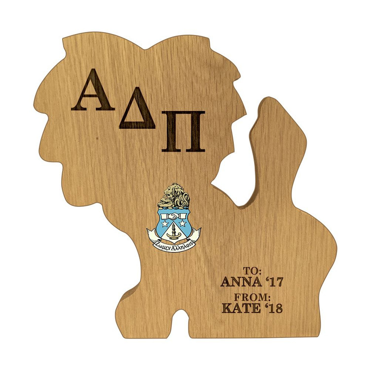 Alpha Delta Pi Lion Paddle Plaque