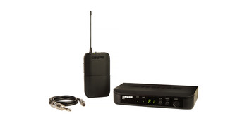 Shure Guitar Wireless System with (1) BLX4 Wireless Receiver, (1) BLX1 Bodypack Transmitter, and (1) WA302 Instrument Cable Shure Guitar Wireless System with (1) BLX4 Wireless Receiver, (1) BLX1 Bodypack Transmitter, and (1) WA302 Instrument Cable