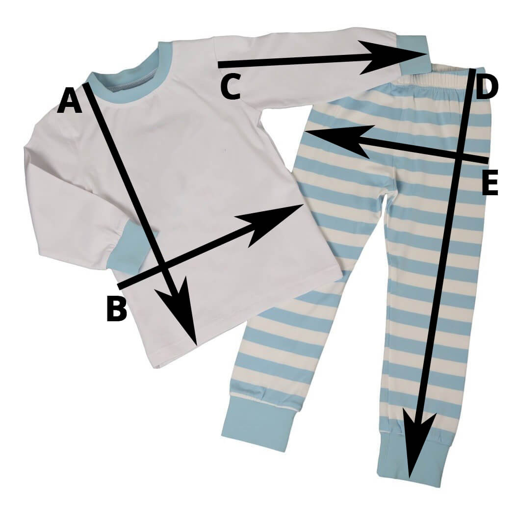 Knit Pajamas Size Chart