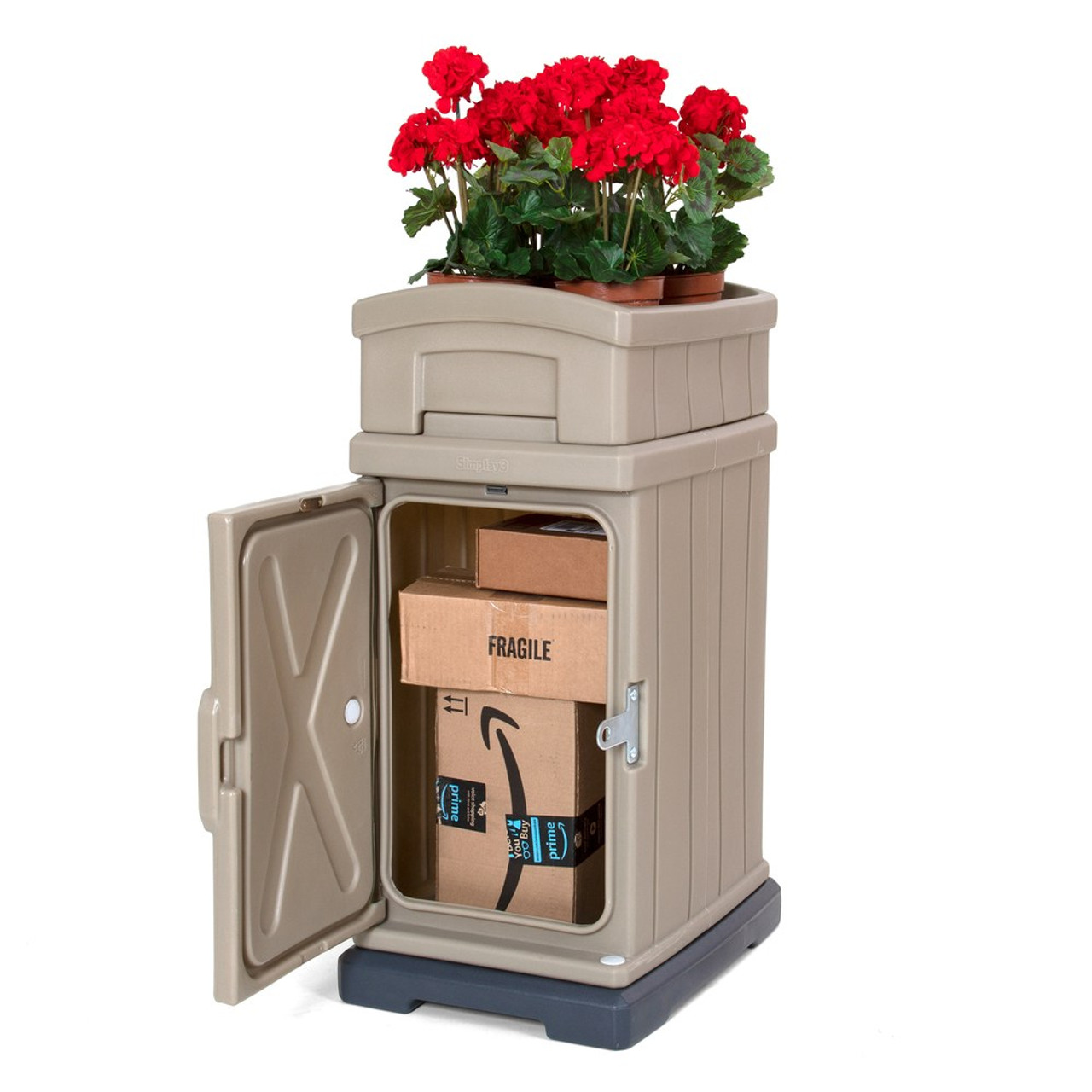 hide away parcel box with planter