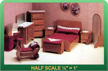 Half Scale Laser Cut Master Bedroom Furniture Kit Half Scale Laser Cut Master Bedroom Furniture Kit