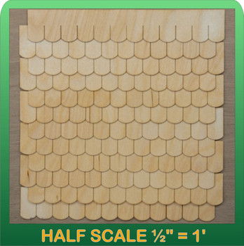 Half Scale Laser Cut Fishscale Shaped Speed Shingle Strips Half Scale Laser Cut Fishscale Shaped Speed Shingle Strips