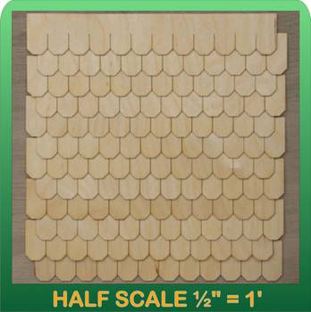 Half Scale Laser Cut Octagon Shaped Speed Shingle Strips Half Scale Laser Cut Octagon Shaped Speed Shingle Strips