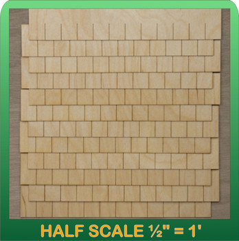 Half Scale Laser Cut Rectangular Shaped Speed Shingle Strips Half Scale Laser Cut Rectangular Shaped Speed Shingle Strips