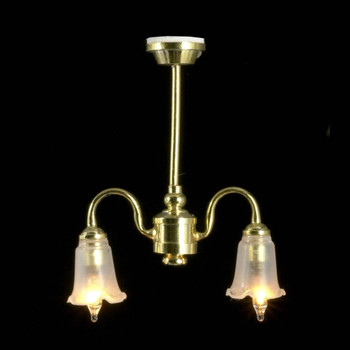 Dollhouse Ceiling Lights - Two Arm Chandelier Dollhouse Ceiling Lights - Two Arm Chandelier