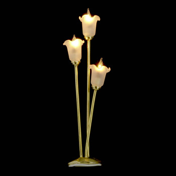 Dollhouse Floor Lights - Three Bulb Tulip Lamp Dollhouse Floor Lights - Three Bulb Tulip Lamp