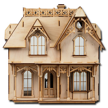Laser Cut Half Scale Chantilly Dollhouse Kit Laser Cut Half Scale Chantilly Dollhouse Kit