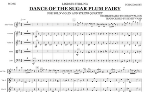 String Quartet+Vln Solo - Dance of the Sugar Plum Fairy w/ KARAOKE Play-Along Track - Sheet Music