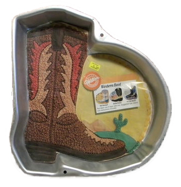 cowboy boot cake pan