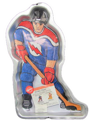 hockey player cake pan