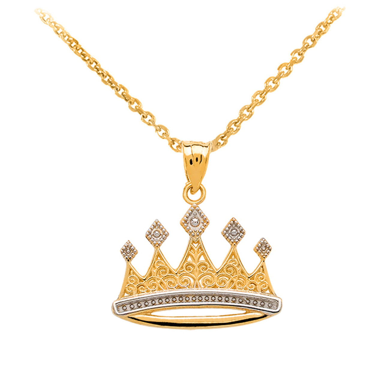 Gold crown necklace Clearance