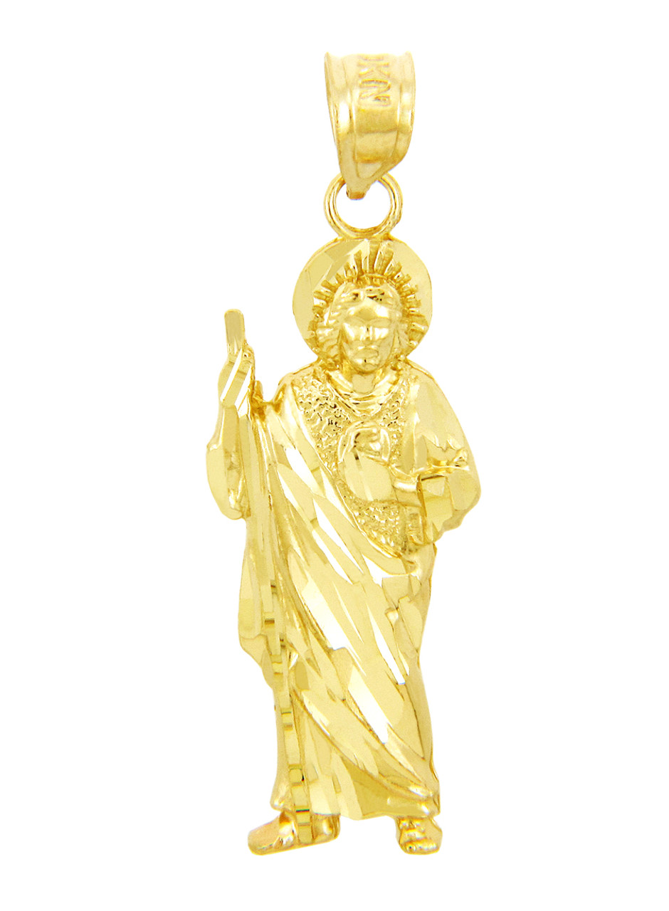 Religious Charms The Saint Jude Charm Gold Pendant (1 Inch)