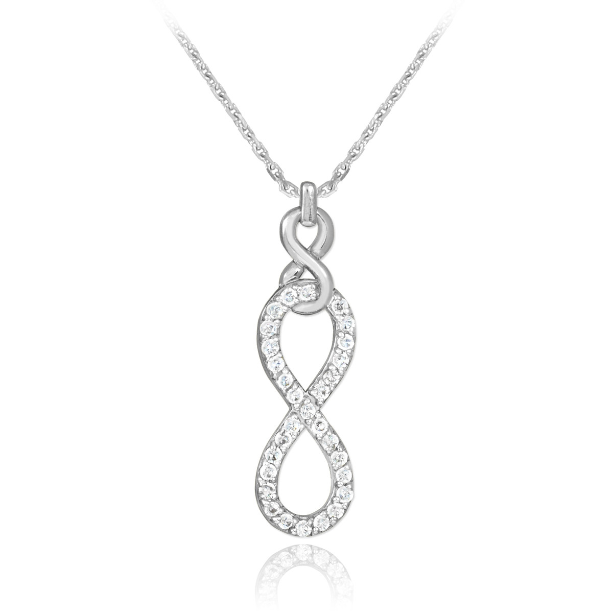 Infinity Necklace Vertical Infinity Necklace Diamond Infinity Necklace 14k Gold Infinity