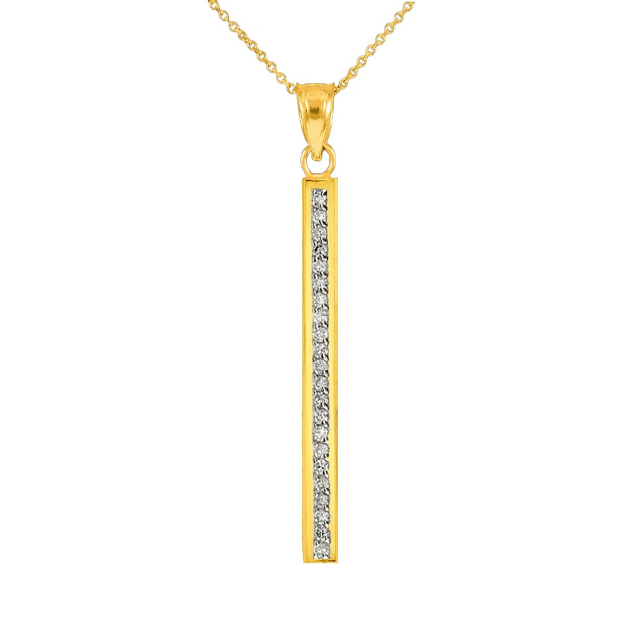 Vertical Diamond Bar Necklace Vertical Diamond Bar Necklace