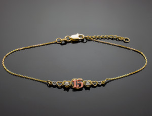 quinceanera anos bracelets jewelry bracelet gold 14k tri tone hearts wishlist must