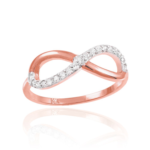 Rose gold rings for women infinity 2 for curvy