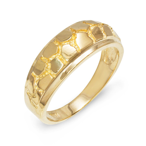 Gold Nugget Wedding Band Rings Gold Nugget Wedding Band