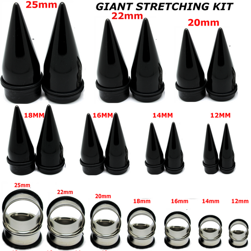 LARGE EAR STRETCHING KITLARGE EAR TAPER AND PLUG KIT So Scene