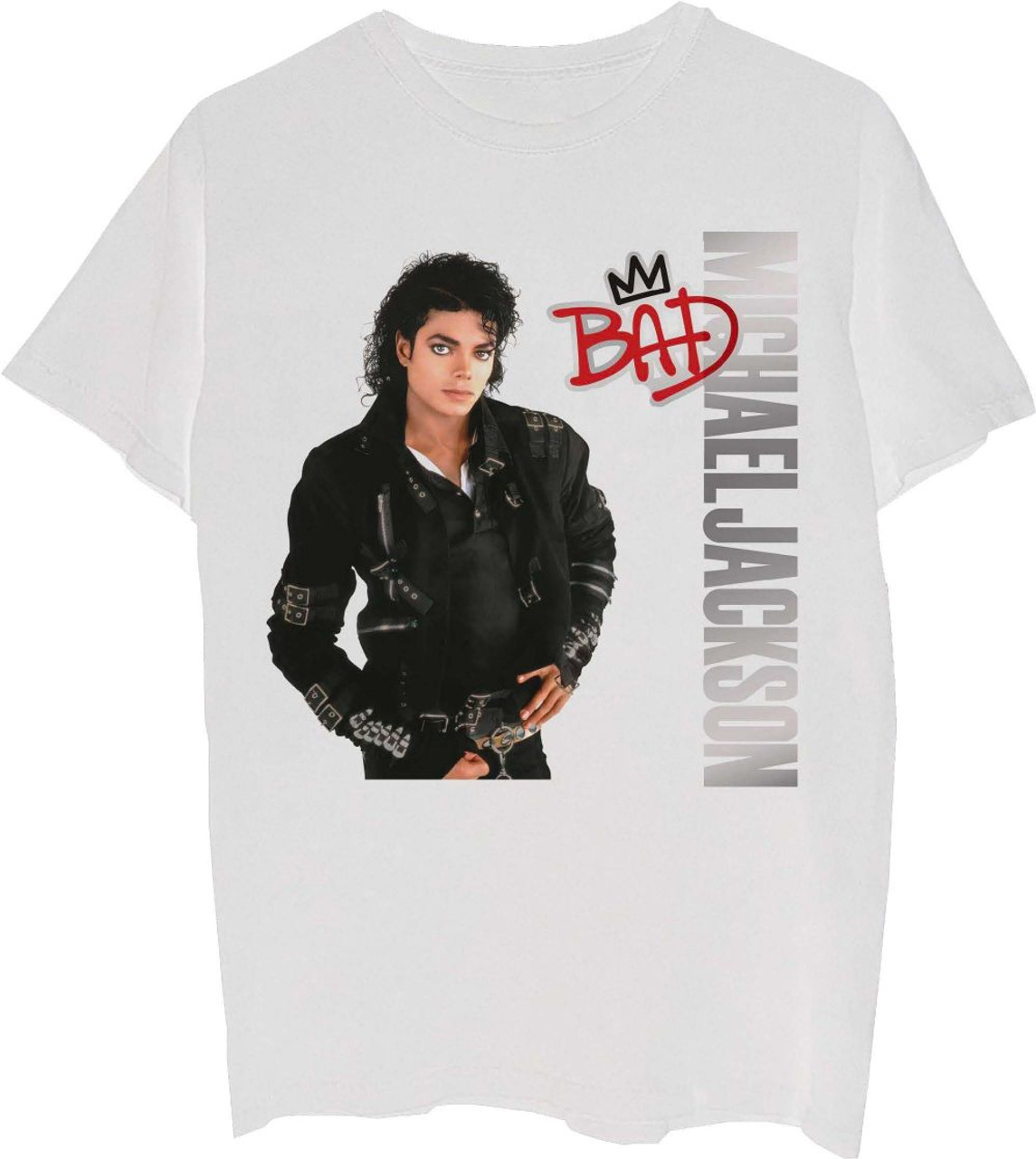 michael jackson t shirt bad album cover artwork men s white