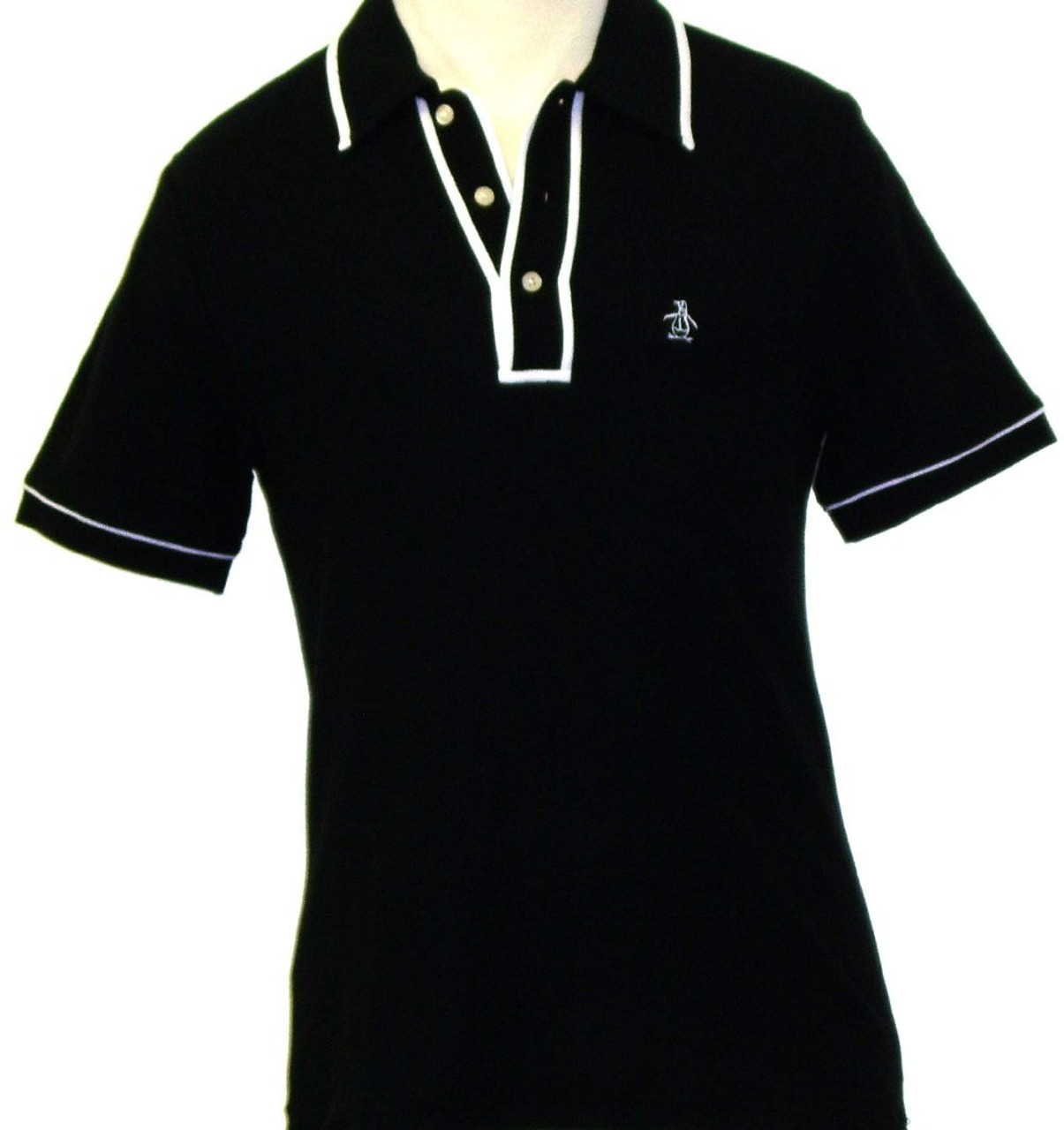 Original Penguin by Munsingwear Men's Earl Black Polo Shirt | Rocker Rags