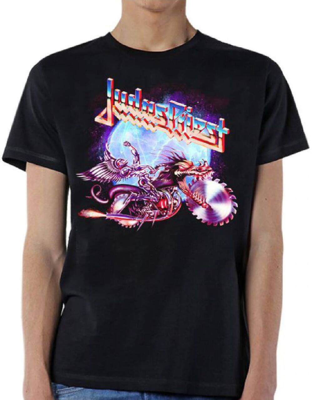 Judas Priest Painkiller Album Cover Artwork Men’s Black T-shirt