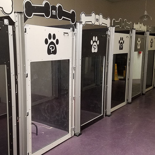 alternating colors dog kennels