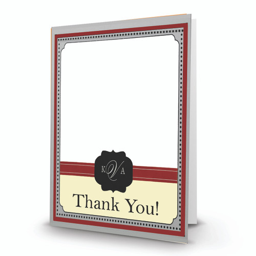 K & A Thank You Photo Card 23 Portrait, Folded - FSDM