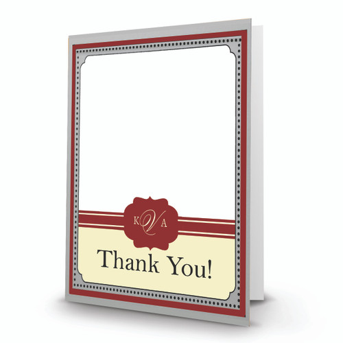 K & A Thank You Photo Card 25 Portrait Folded - BMTY