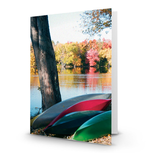 Canoes on Bank in Orono - CC100