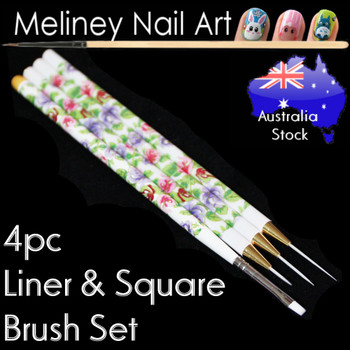 4pc Liner and Square Brush set 4pc Liner and Square Brush set
