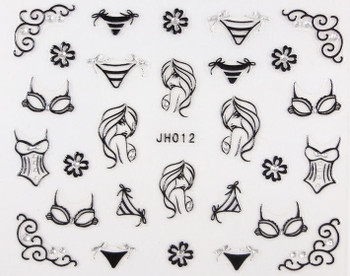beach bikini girl nail stickers beach bikini girl nail stickers