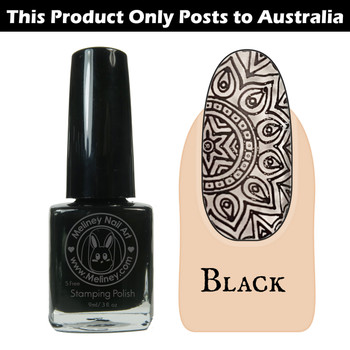 Meliney Nail Art Stamping Polish 9 ml Black Meliney Nail Art Stamping Polish 9 ml Black