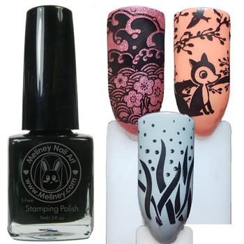 Meliney Nail Art Stamping Polish 9 ml Black Meliney Nail Art Stamping Polish 9 ml Black