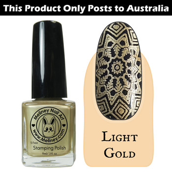 Meliney Nail Art Stamping Polish 9ml Light Gold Meliney Nail Art Stamping Polish 9ml Light Gold