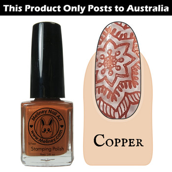 Meliney Nail Art Stamping Polish 9ml Copper Meliney Nail Art Stamping Polish 9ml Copper