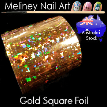 Gold Square Nail Art Transfer Foil Gold Square Nail Art Transfer Foil