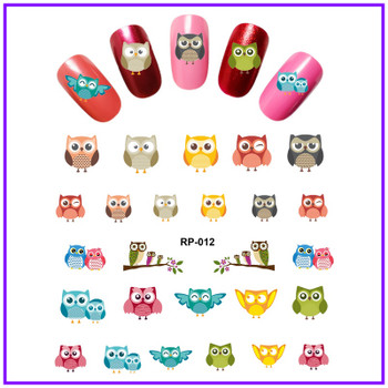 6pc Owls Water Decals 6pc Owls Water Decals