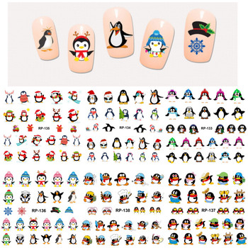 Water Decal Nail Art Stickers - penguins Water Decal Nail Art Stickers - penguins