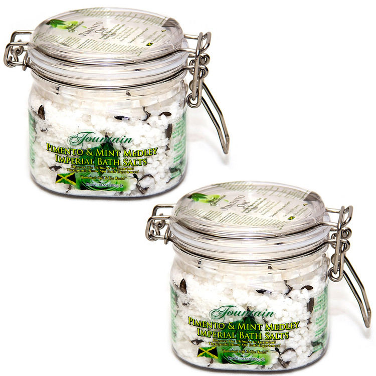 Fountain Pimento and Mint Medley Imperial Bath Salts 13.5 Oz 2-PACK