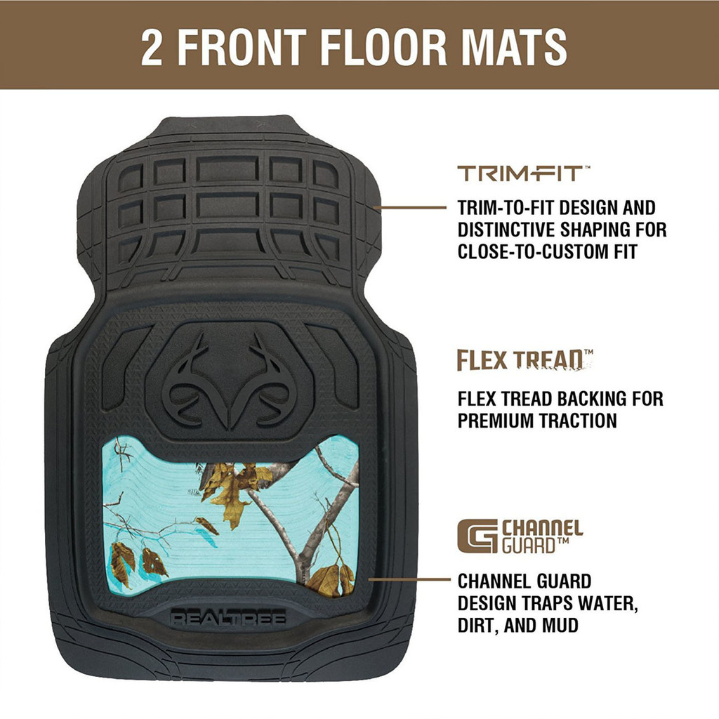 Realtree Mint Front Floor Mats Camo Mint Truck Mats