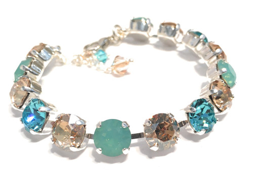 Pacific Opal Chaton and Golden Shadow Bracelet with Crystals from Swarovski Pacific Opal Chaton and Golden Shadow Bracelet with Crystals from Swarovski