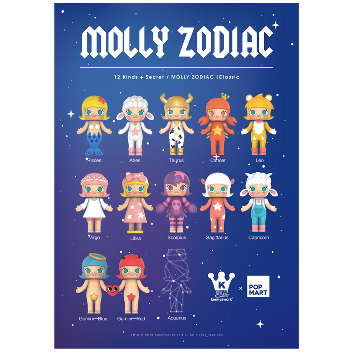 Molly Zodiac Classic Version 2 : Blind Box - myplasticheart
