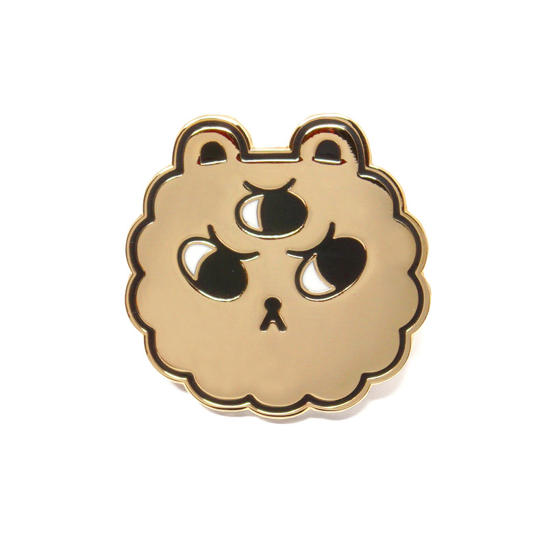 Gold Puff Enamel Pin