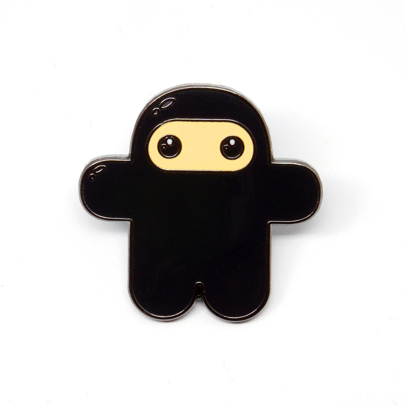 Wee Ninja Black Enamel Pin