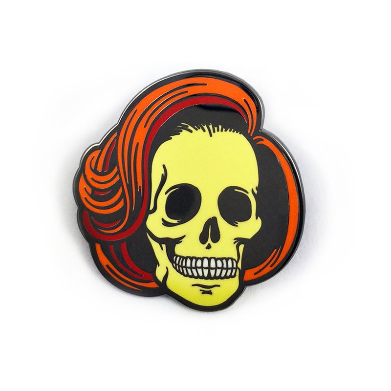 Skully Enamel Pin