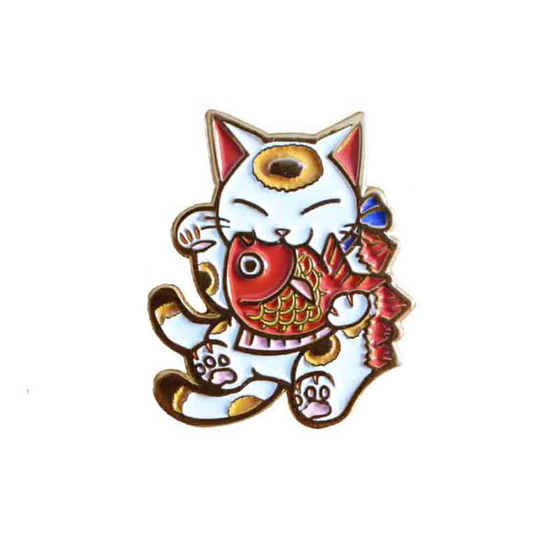 Negora and Koi Pin : White and Gold