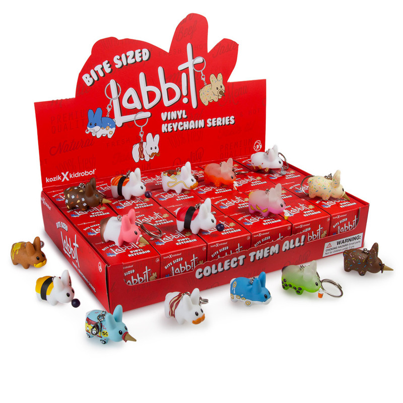 Bite Sized Labbit Vinyl Keychains : Case of 24