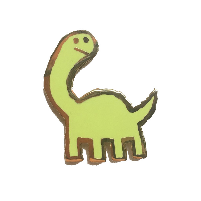 Long Neck Enamel Pin